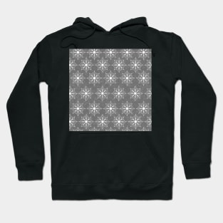 Snowflake Flower Pattern - Gray Hoodie